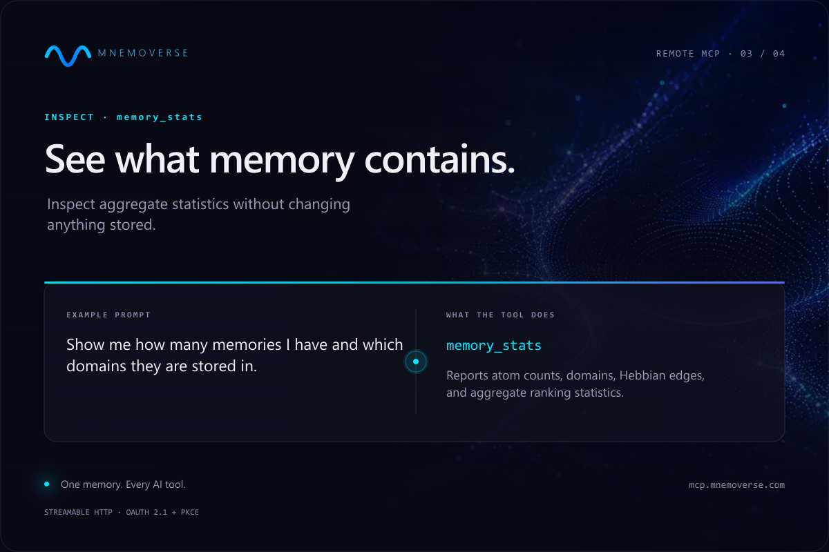 Mnemoverse memory_stats promotional image
