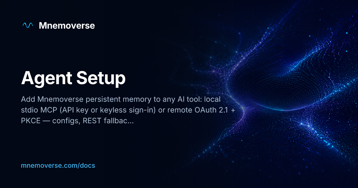 Quick Setup | Mnemoverse Docs