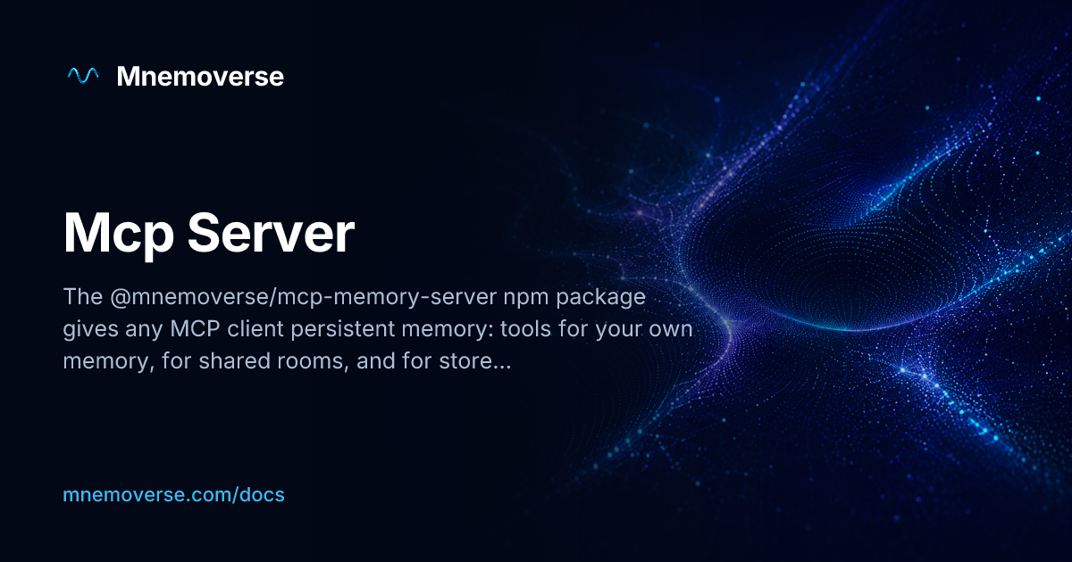 MCP Server | Mnemoverse Docs