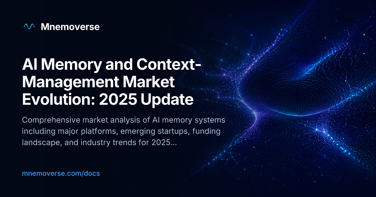 AI Memory and Context-Management Market Evolution: 2025 Update