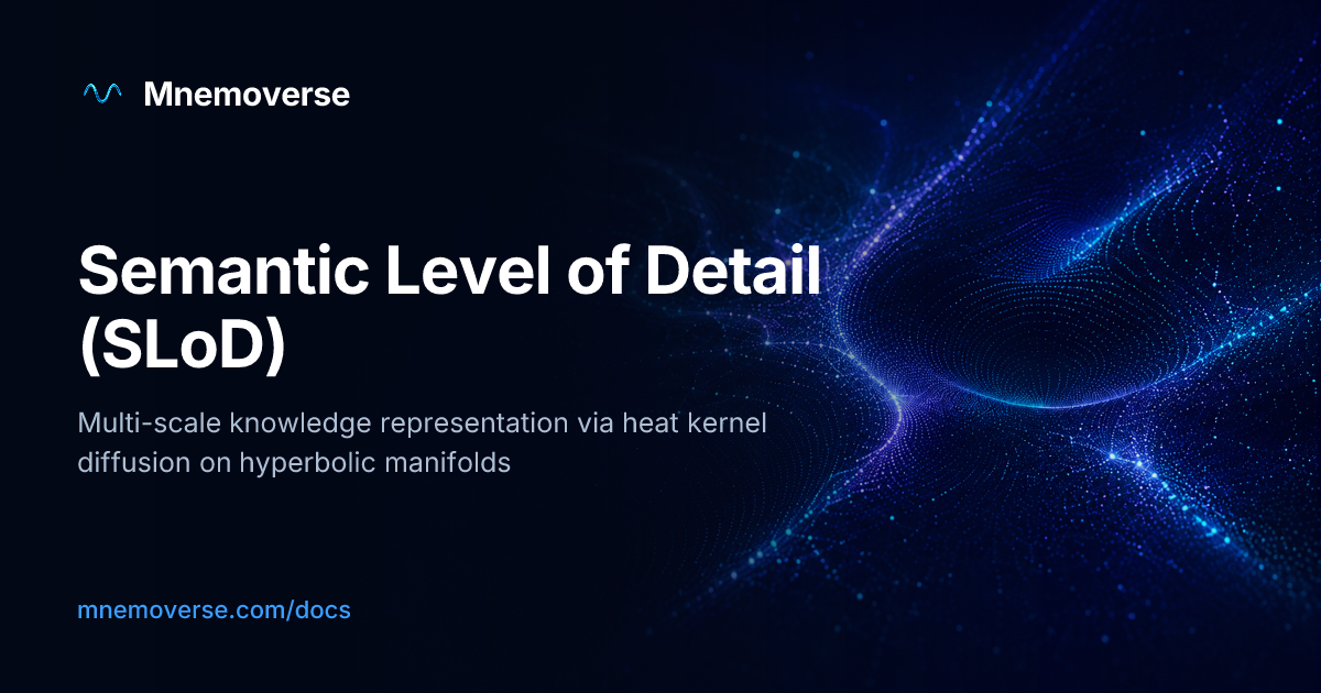 Semantic Level of Detail (SLoD)