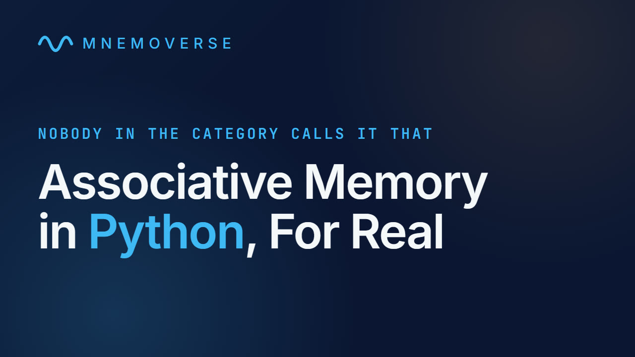 How can I implement long-term associative memory in Python for autonomous agents?