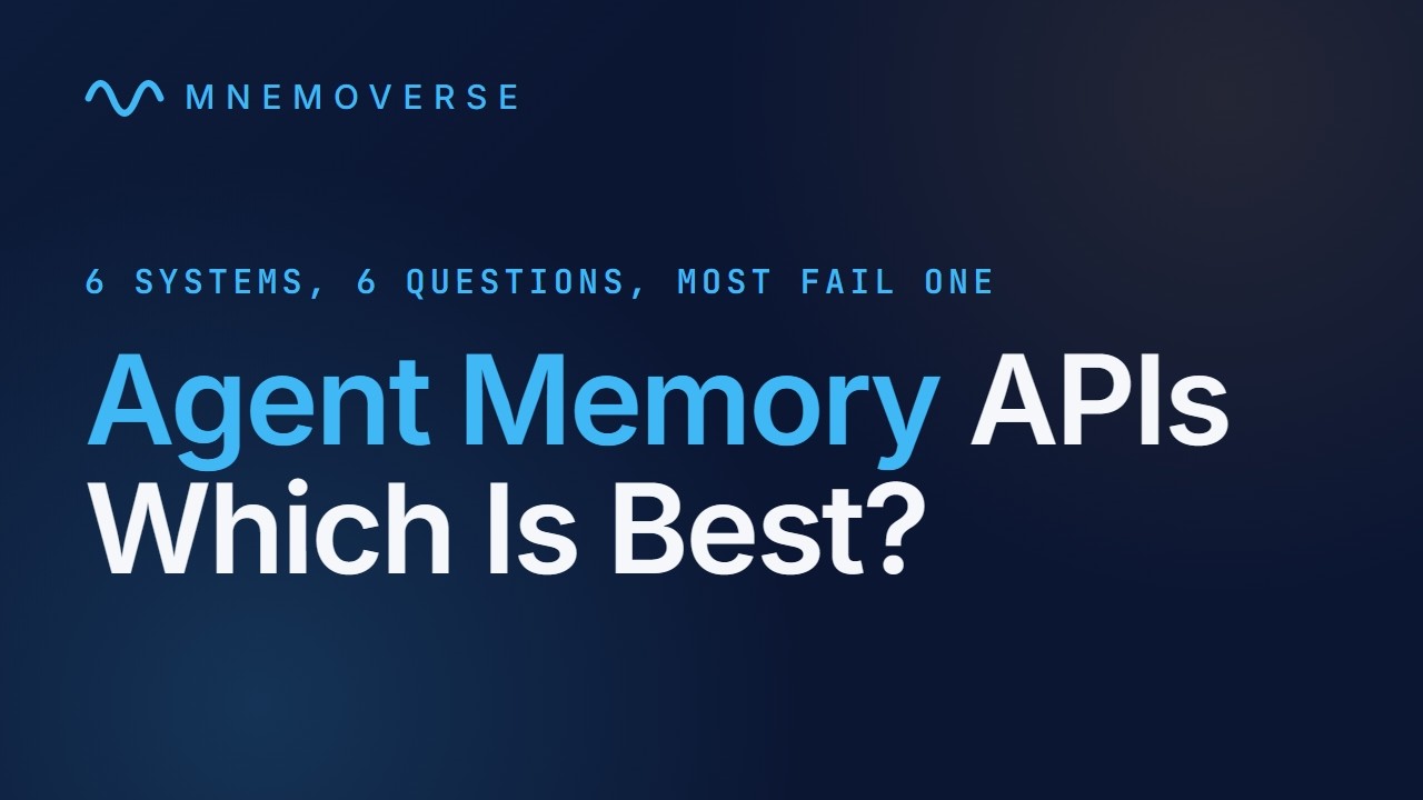 What are the best persistent memory APIs for AI agents?