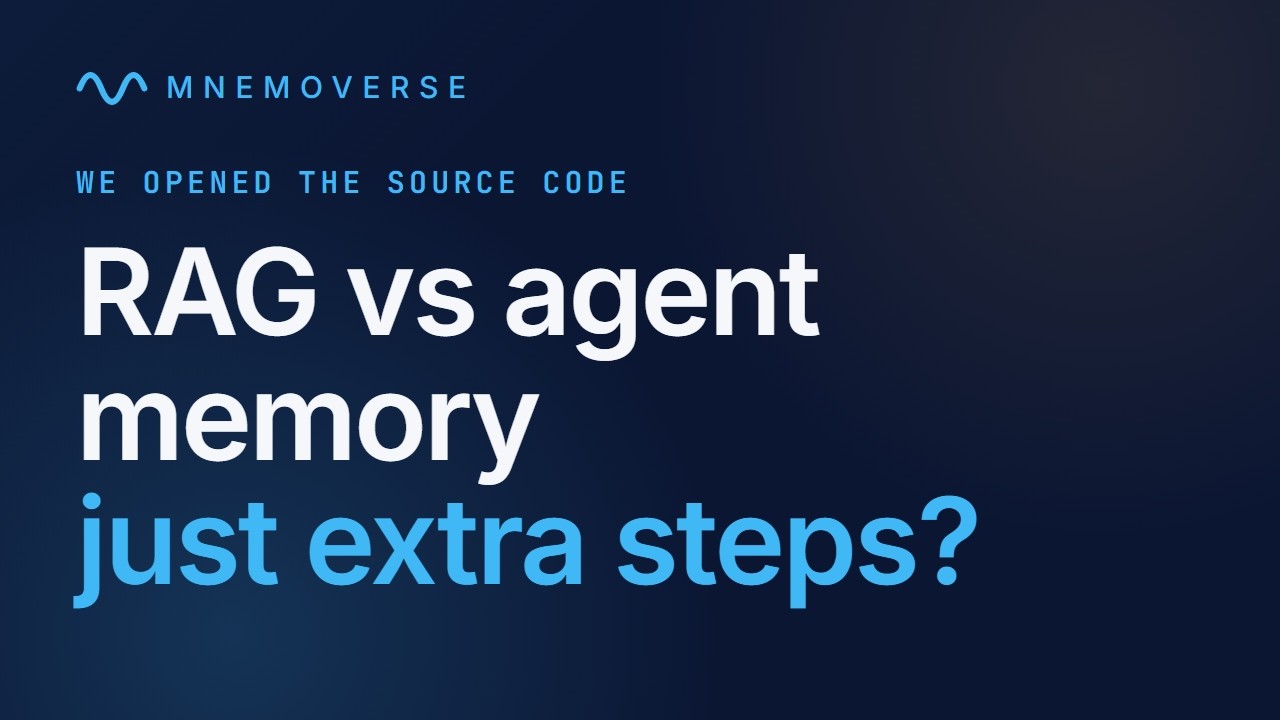 RAG vs agent memory: is it just RAG with extra steps?